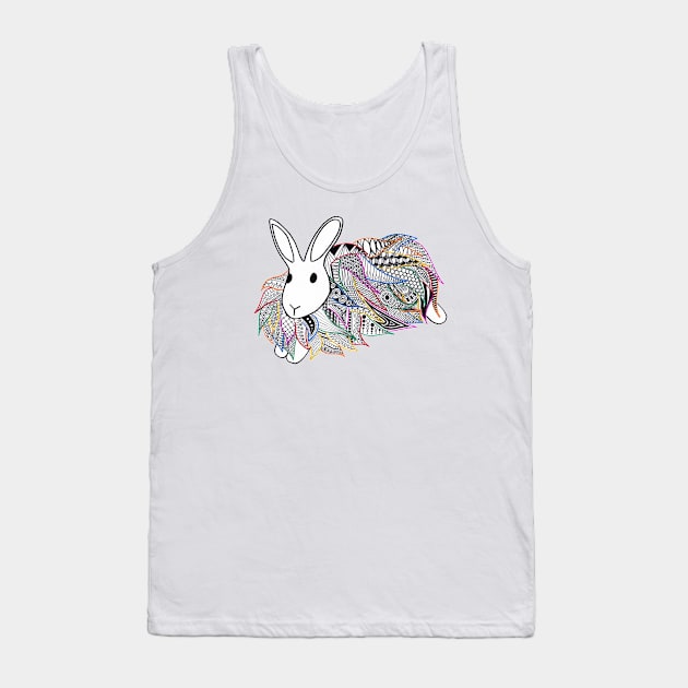 Fluffy Rabbit Tank Top by calenbundalas